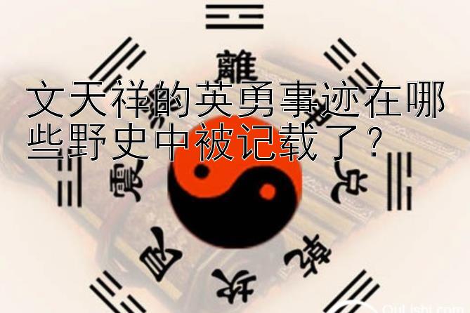 文天祥的英勇事迹在哪些野史中被记载了？