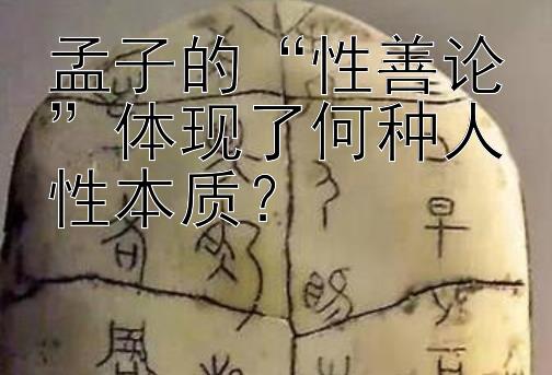 孟子的“性善论”体现了何种人性本质？