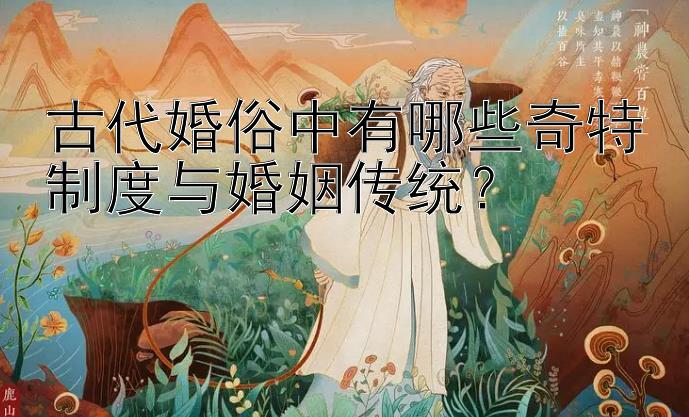 古代婚俗中有哪些奇特制度与婚姻传统？