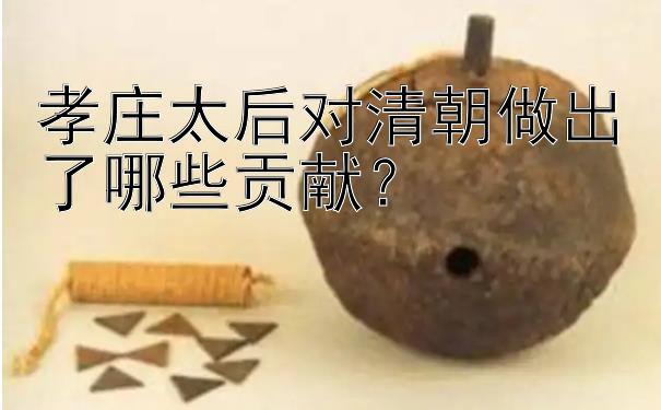 孝庄太后对清朝做出了哪些贡献？