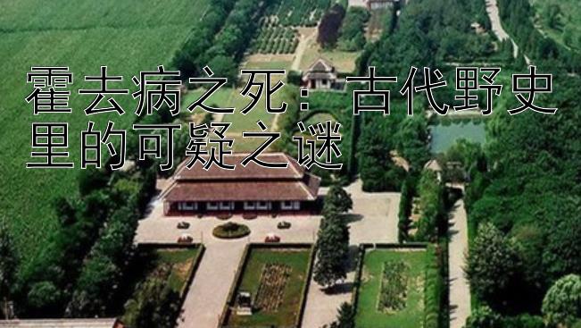 霍去病之死：古代野史里的可疑之谜