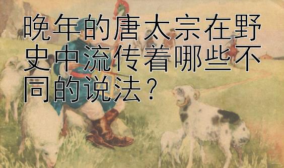 晚年的唐太宗在野史中流传着哪些不同的说法？