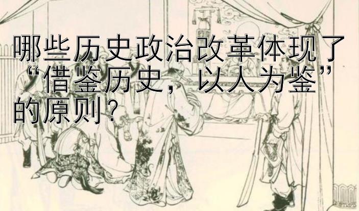 哪些历史政治改革体现了“借鉴历史，以人为鉴”的原则？