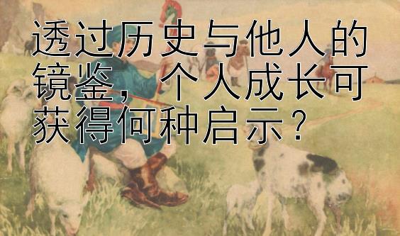 透过历史与他人的镜鉴，个人成长可获得何种启示？