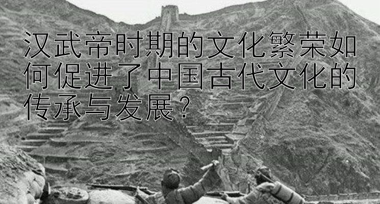 汉武帝时期的文化繁荣如何促进了中国古代文化的传承与发展？